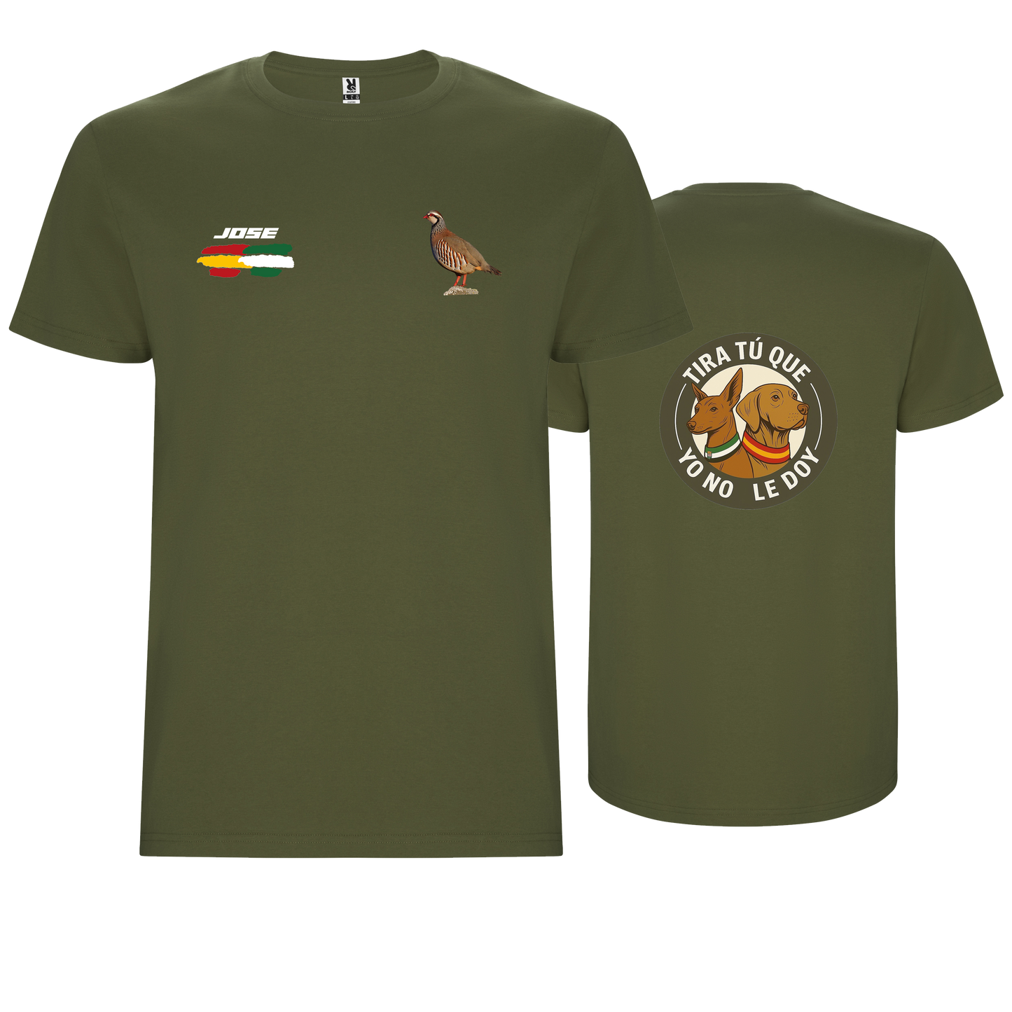 Camiseta de Caza y Pesca con 2 Personalizados