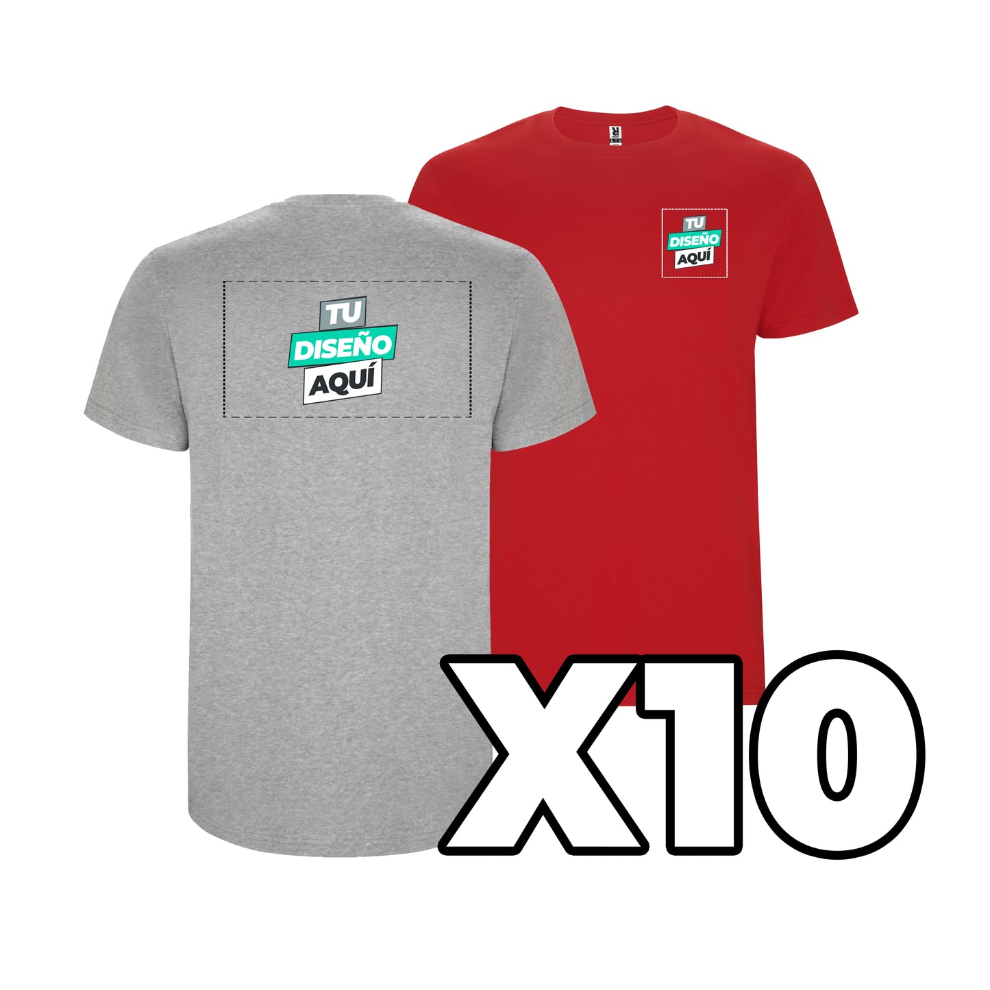 LOTE 10 CAMISETAS PERSONALZIADAS