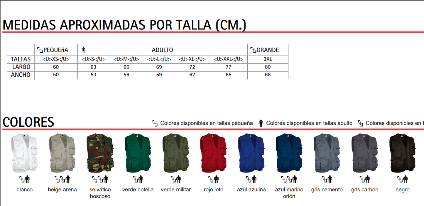 Chaleco Multibolsillos Personalizado