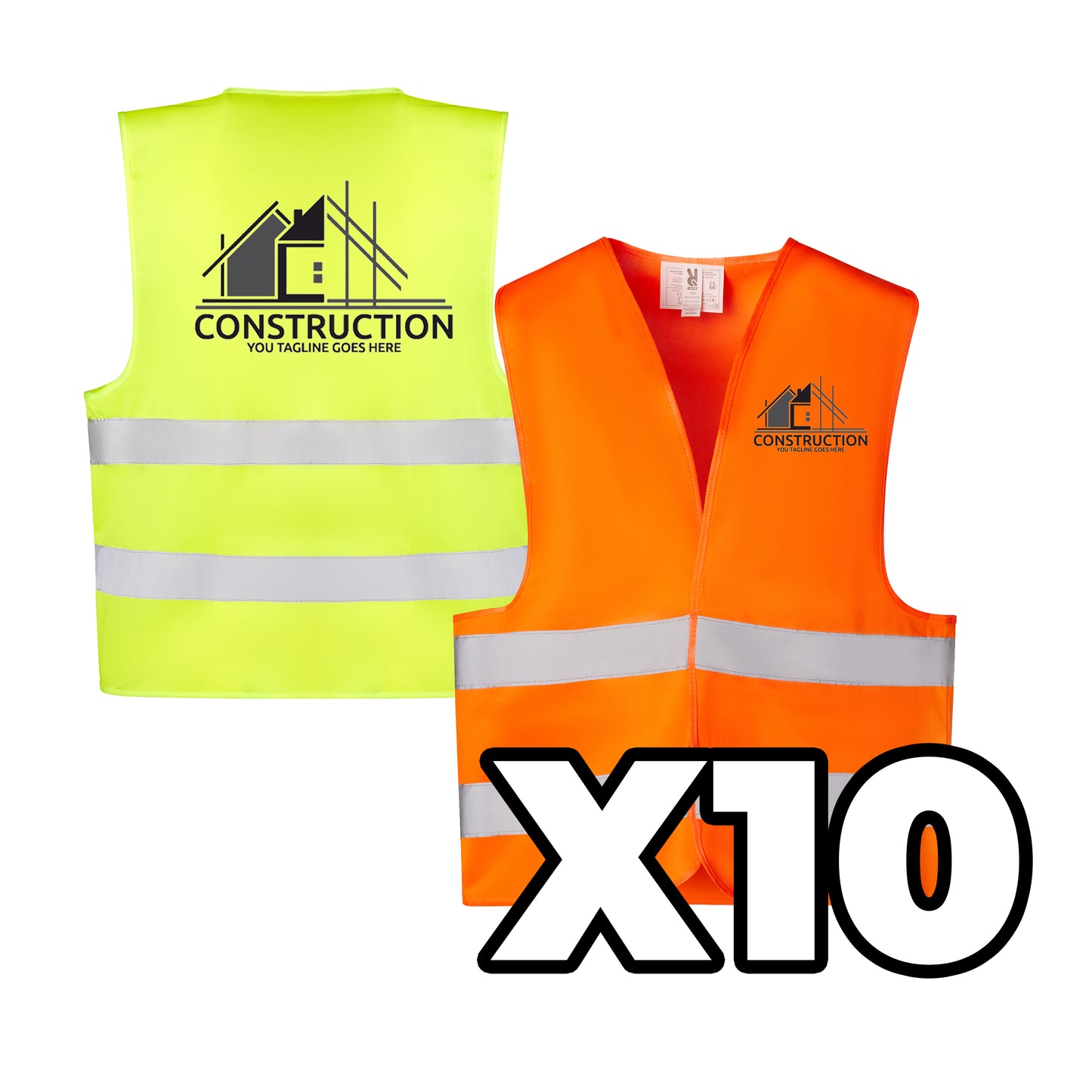 LOTE 10 CHALECOS ALTA VISIBILIDAD