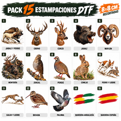 PACK ESTAMPACIONES CAZA