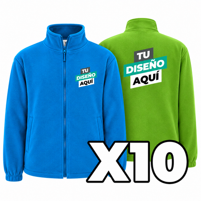 LOTE 10 CHAQUETAS POLAR PERSONALIZADAS