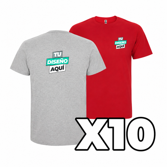 LOTE 10 CAMISETAS PERSONALIZADAS
