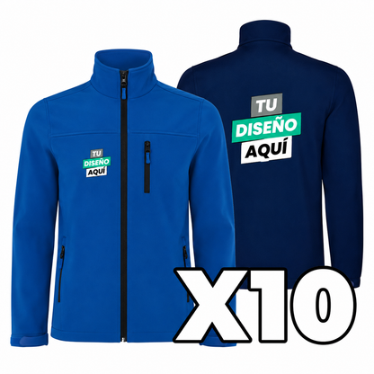 LOS 10 INDIVIDUELL BEDRUCKTEN SOFTSHELL-JACKEN