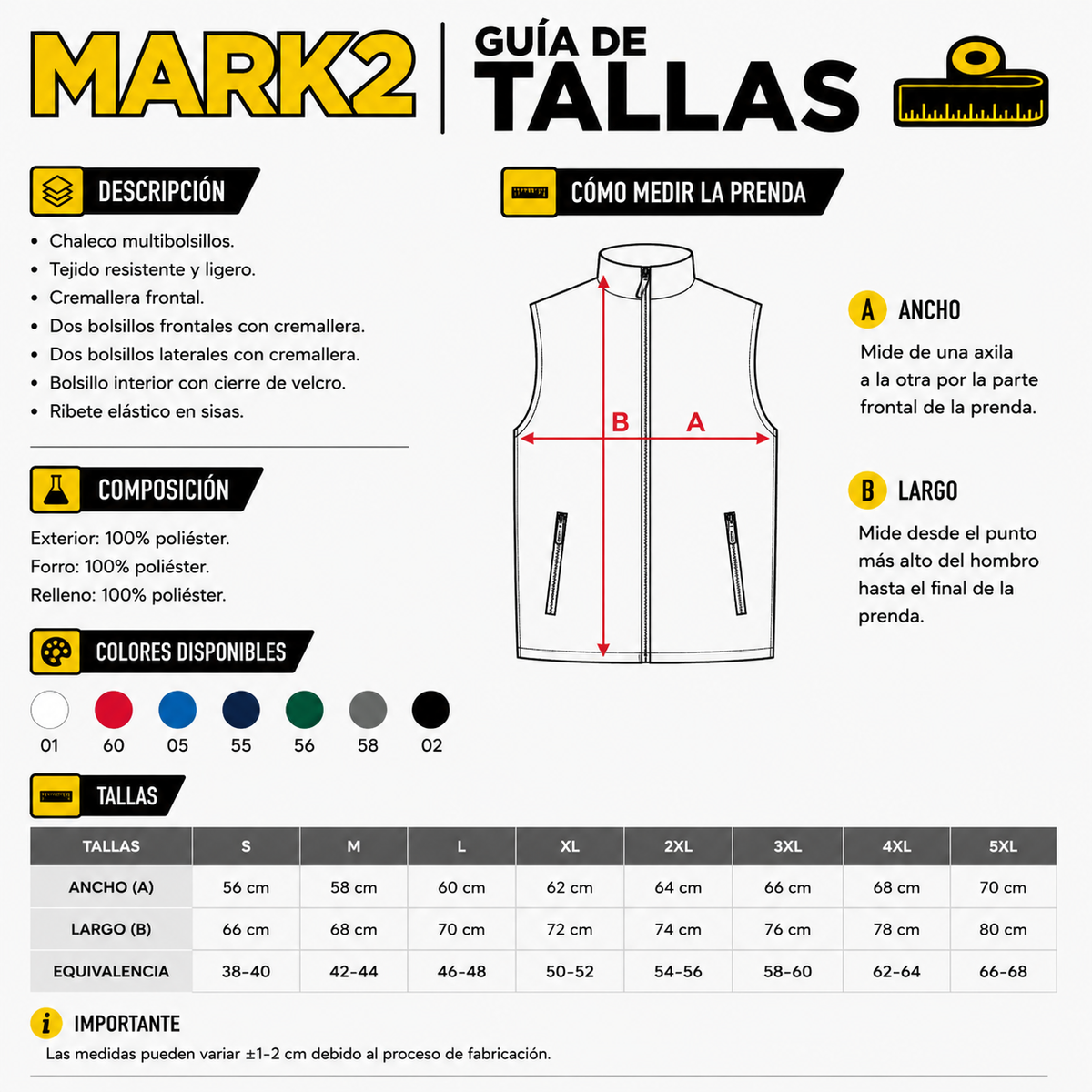 Gilet multipoches matelassé personnalisé