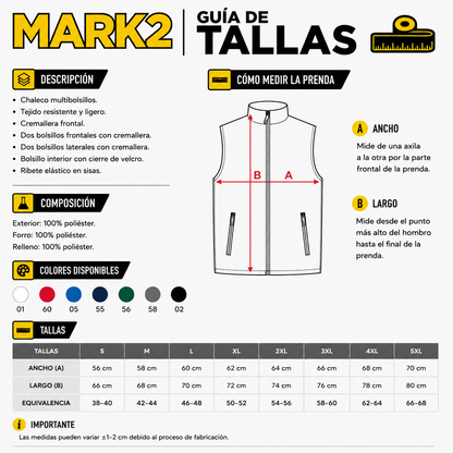 Gilet multipoches matelassé personnalisé