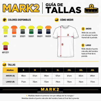T-SHIRT HAUTE VISIBILITÉ PERSONNALISÉ