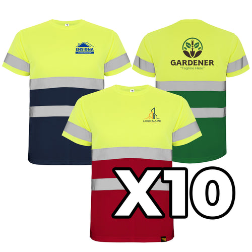 LOS 10 HOHE SICHTBARKEIT T-SHIRTS