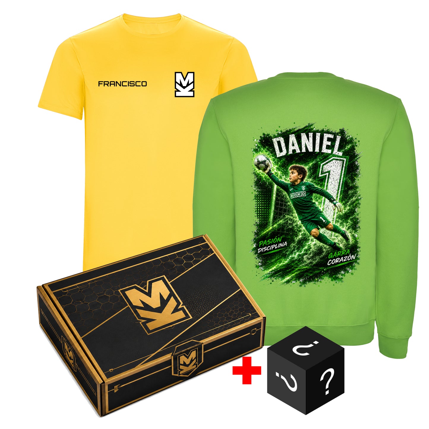 CAJA PREMIUM SUDADERA Y CAMISETAS PERSONALIZADA
